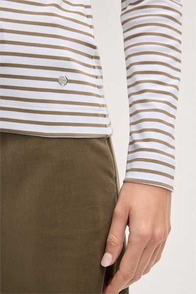 Gestreiftes Langarmshirt aus Bio-Baumwolle