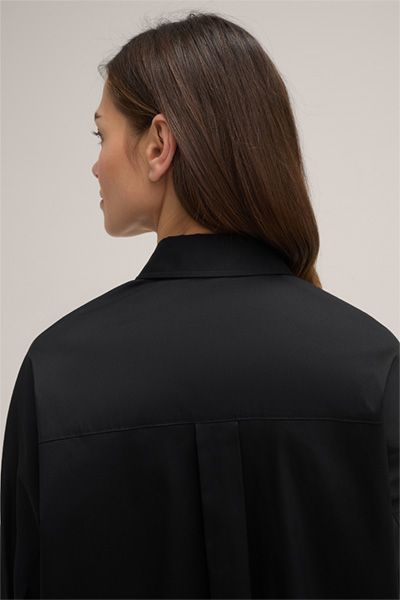Baumwollstretch-Cape-Hemdbluse