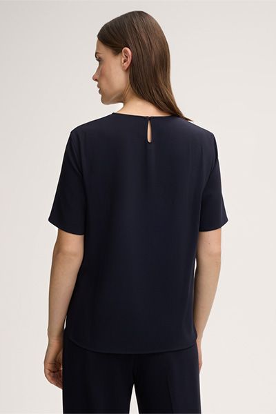 Elegante Crepe-Kurzarmbluse