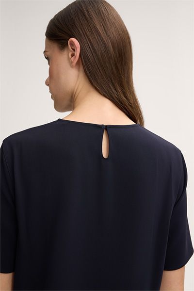 Elegante Crepe-Kurzarmbluse