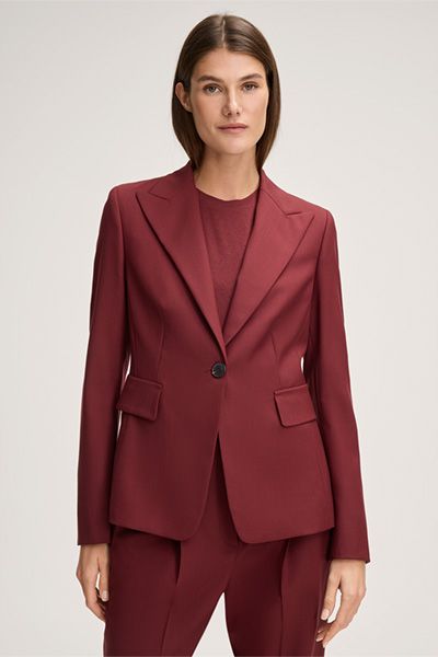 Taillierter Schurwoll-Blazer mit Reverskragen