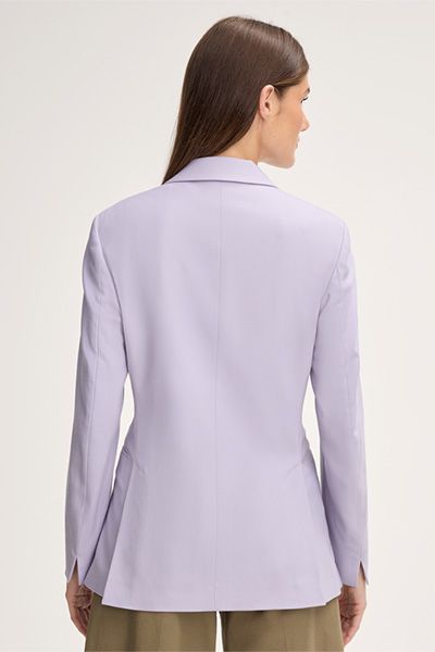 Zweireihiger Blazer aus Schurwoll-Twill