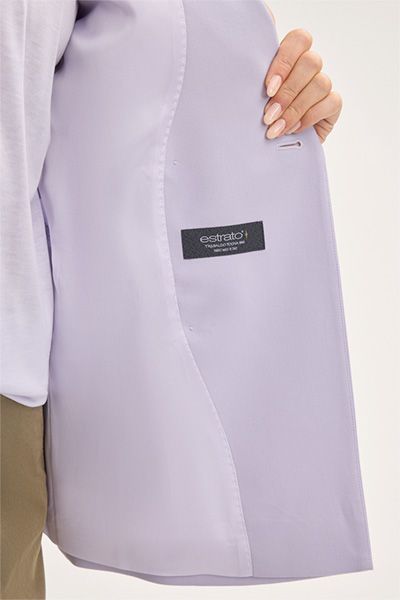 Zweireihiger Blazer aus Schurwoll-Twill