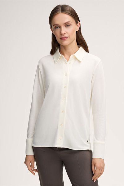 Langärmelige Interlock-Jersey-Bluse