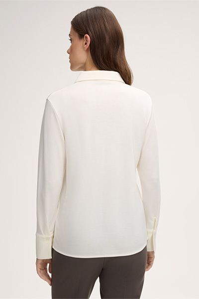 Langärmelige Interlock-Jersey-Bluse