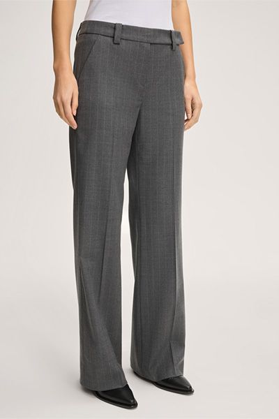 Nadelstreifen-Flanell-Marlenehose