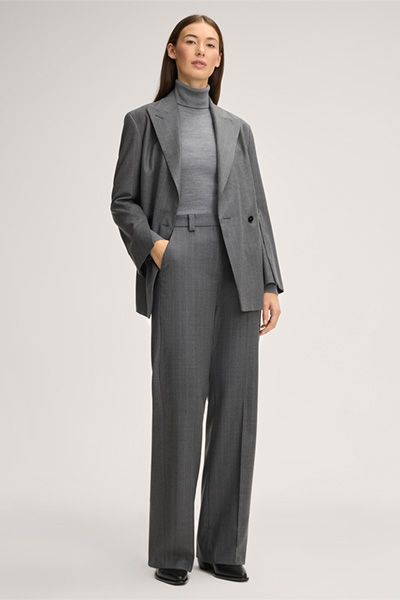 Nadelstreifen-Flanell-Marlenehose