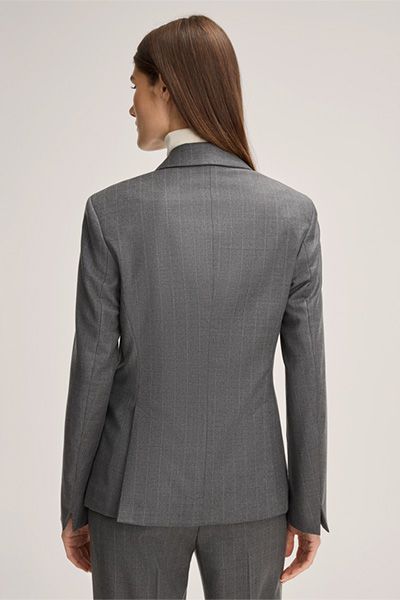 Einreihiger Nadelstreifen-Flanellblazer