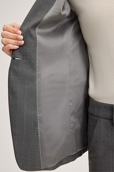 Einreihiger Nadelstreifen-Flanellblazer