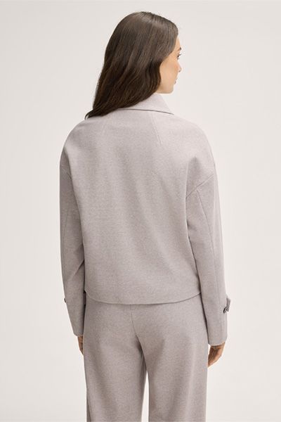 Moderne asymmetrische Jersey-Kurzblazer-Jacke