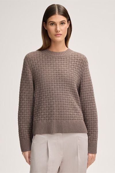 Strukturierter Pullover aus reinem Kaschmir