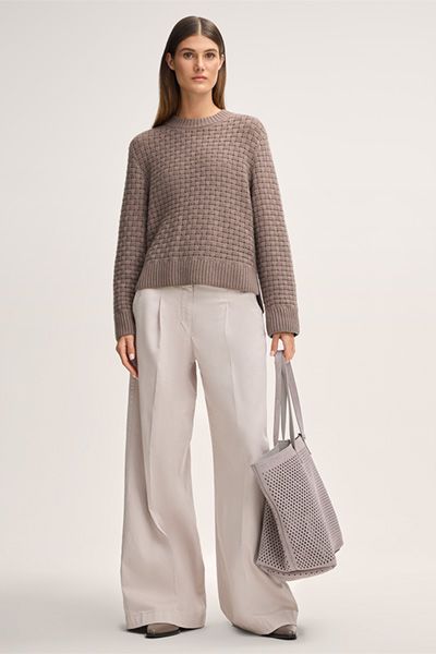 Strukturierter Pullover aus reinem Kaschmir