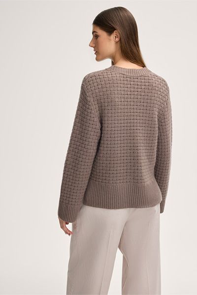 Strukturierter Pullover aus reinem Kaschmir