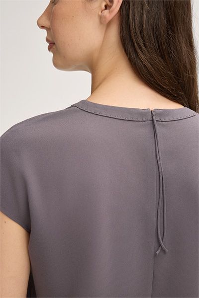 Elegante Kurzarm-Bluse aus Crepe