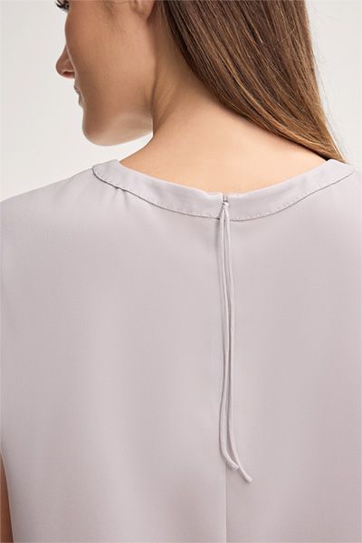 Elegante Kurzarm-Bluse aus Crêpe