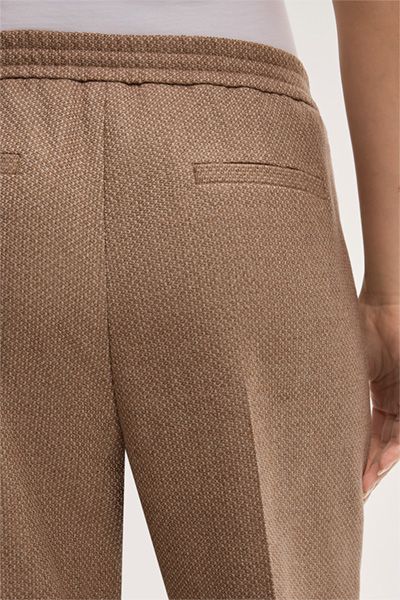 Bundfaltenhose aus Wollmix im Jogger-Stil