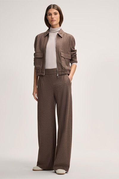 Minimalistisches Rollkragenshirt aus Wollstretch