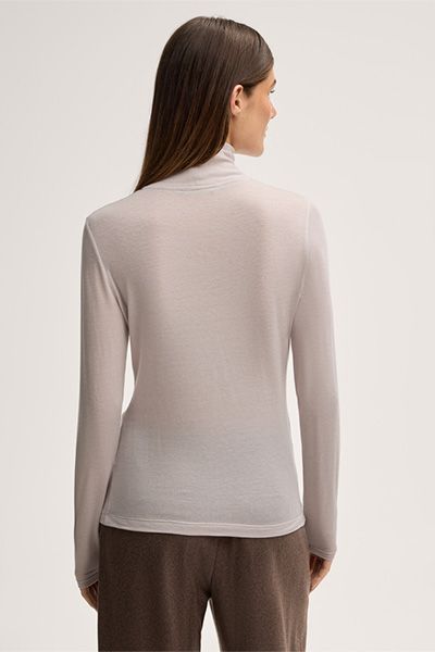 Minimalistisches Rollkragenshirt aus Wollstretch