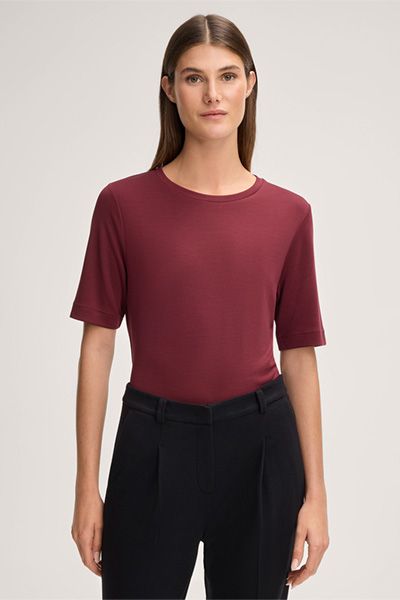Kurzarmshirt aus Doubleface-Interlock