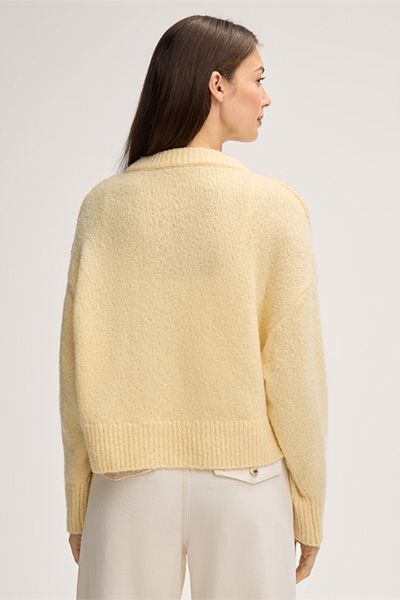 Lockerer Airspun Schurwollmix-Pullover