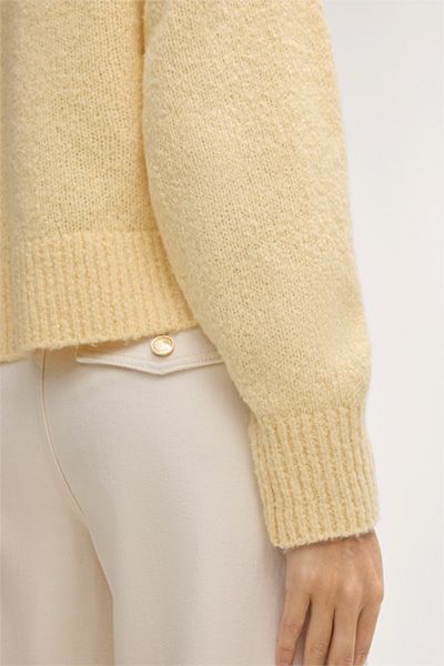Lockerer Airspun Schurwollmix-Pullover