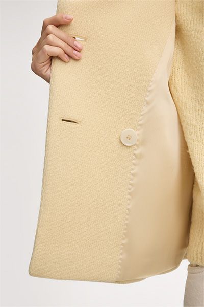 Doppelreihige Wollmix-Jacke im Cape-Stil