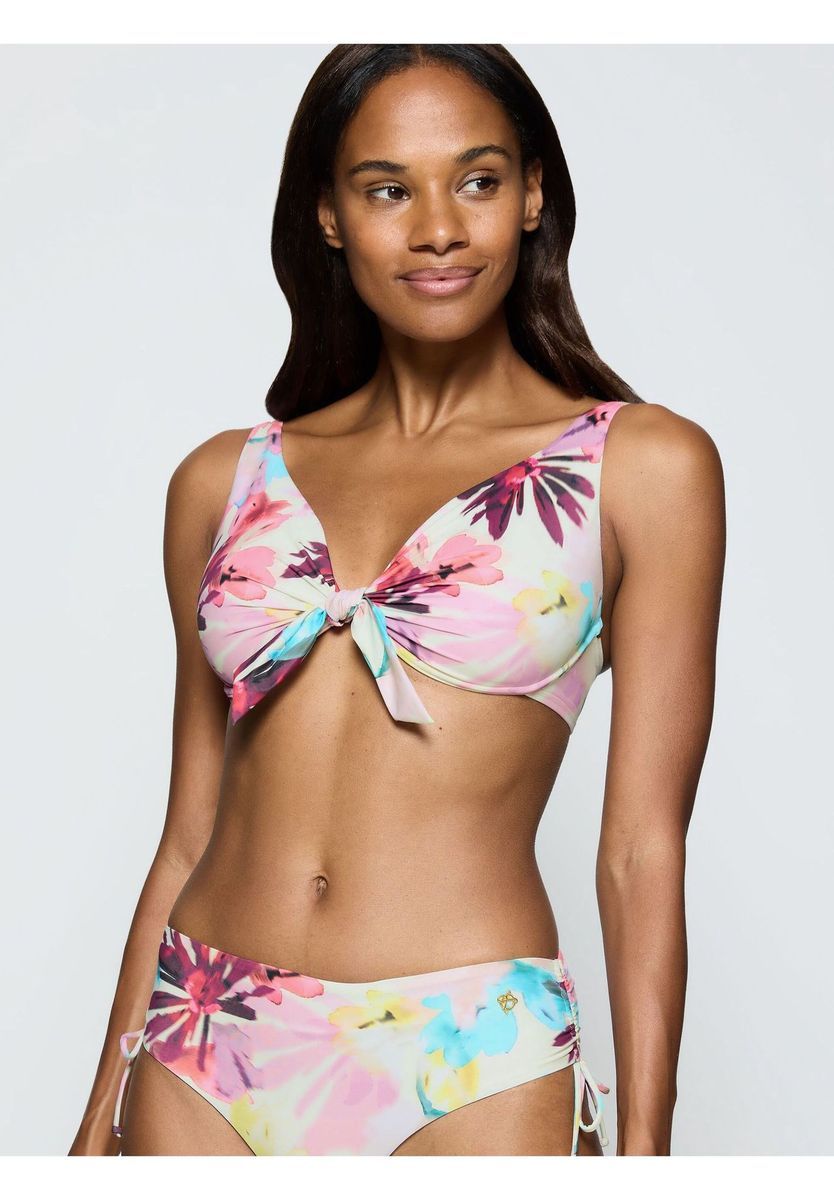 Triangel-Bikini-Top mit floralem Muster