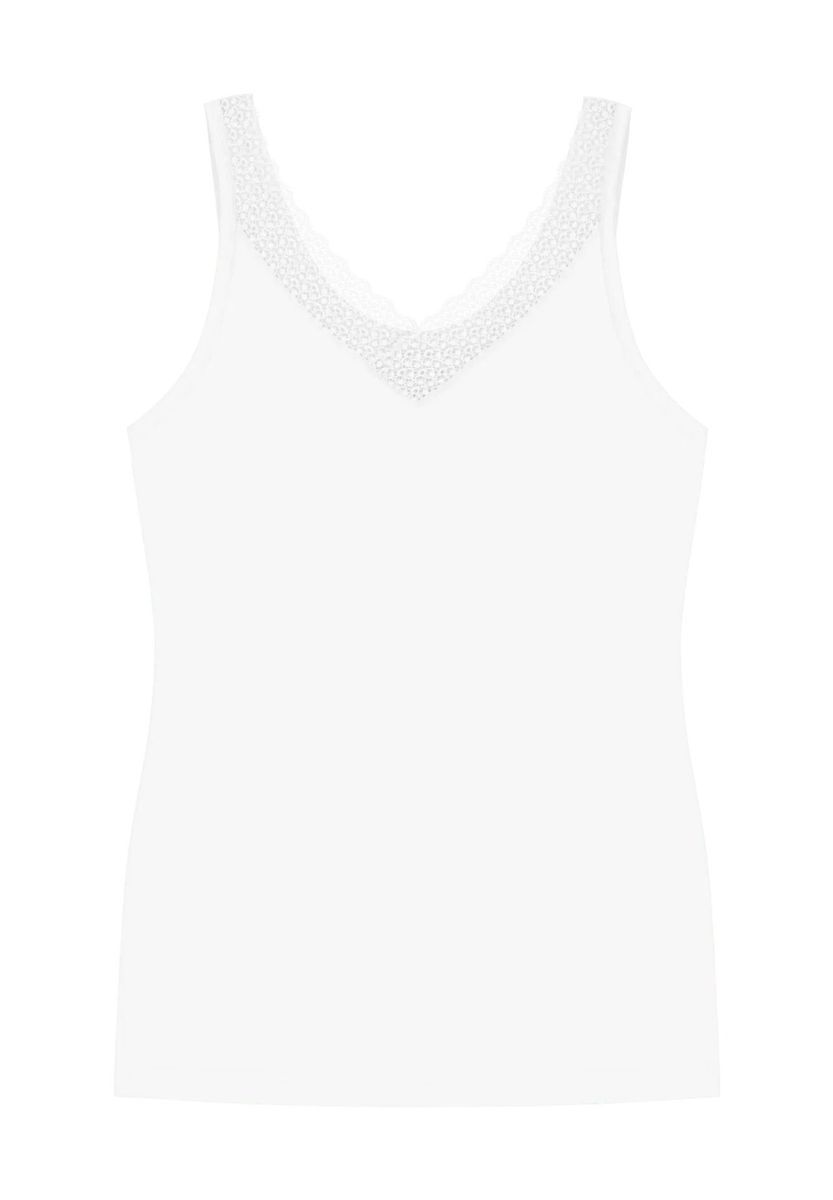 Modal-Tanktop mit Spitzenbesatz