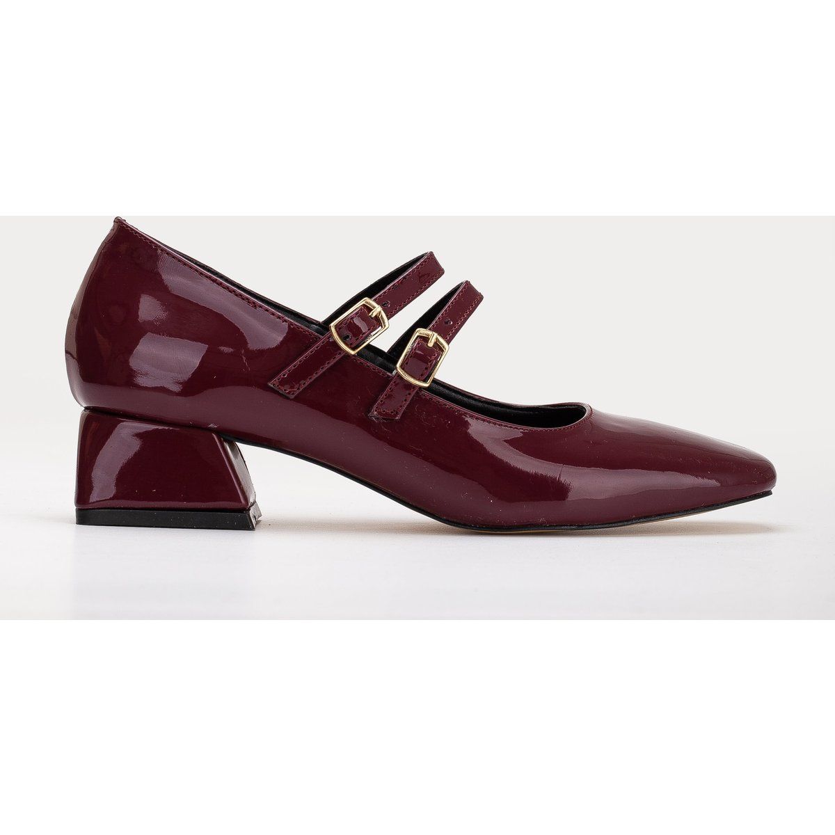 Doppelriemen Mary Janes aus Lackleder
