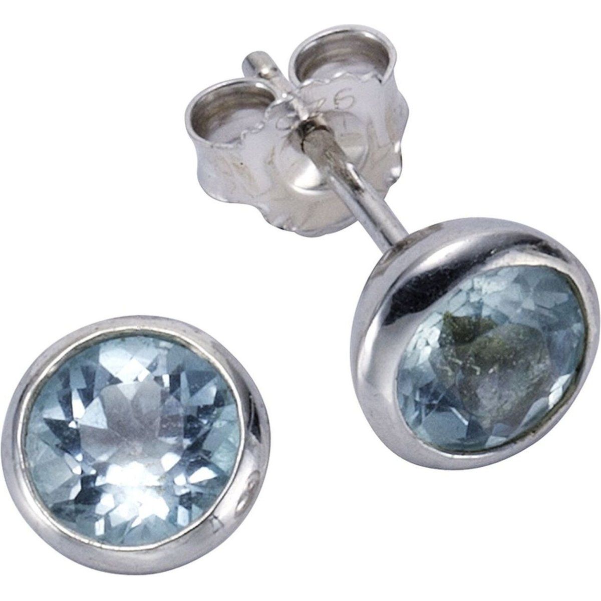 Runde Edelstein-Ohrstecker