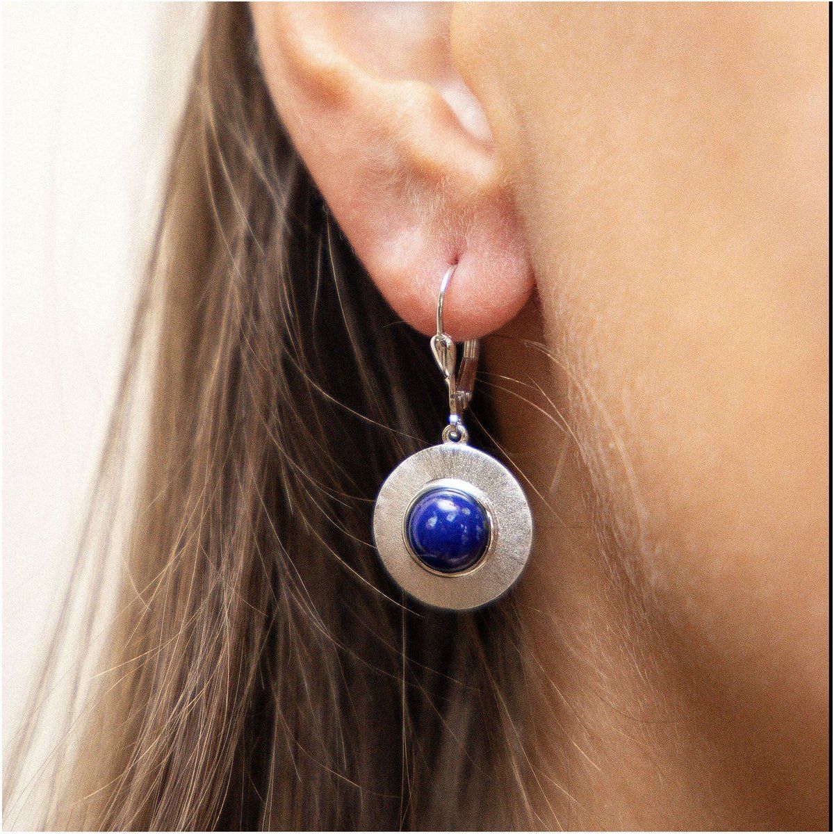 Sterling Silber Lapislazuli Ohrhänger