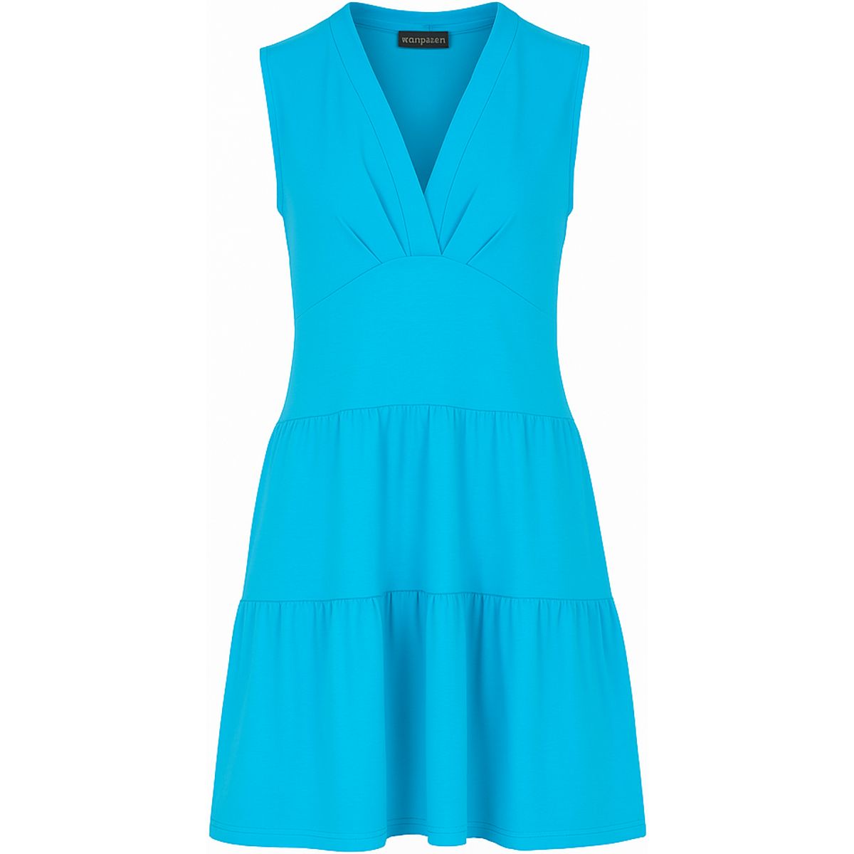 Gestuftes Jerseykleid mit V-Ausschnitt