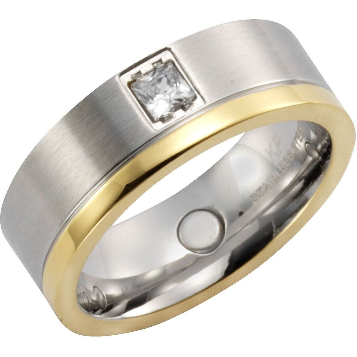 Zweifarbiger Ring mit Zirkonia