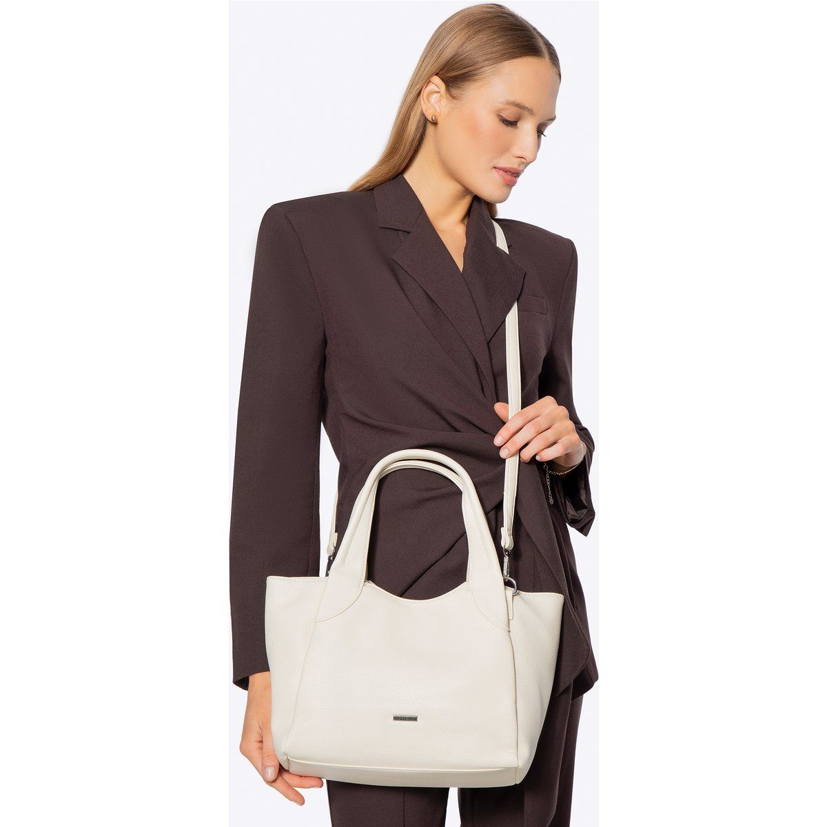 Elegante kompakte Öko-Leder Tote