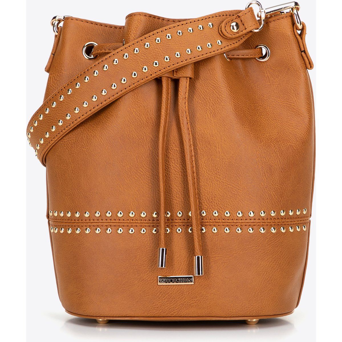 Beuteltasche mit dekorativen Nieten