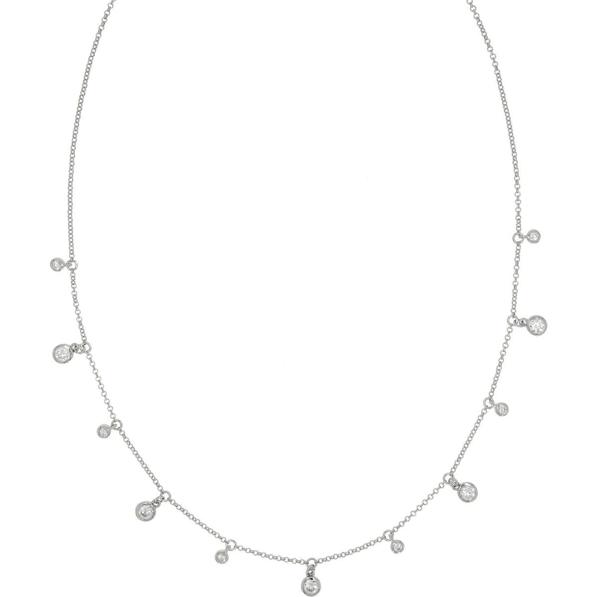 Elegante Halskette mit Zirkonia-Anhängern