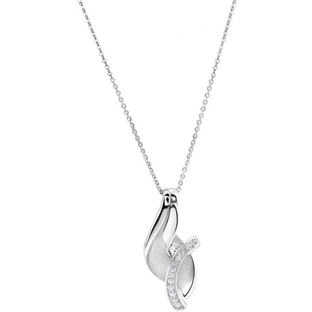 Elegante geschwungene Sterlingsilber-Halskette