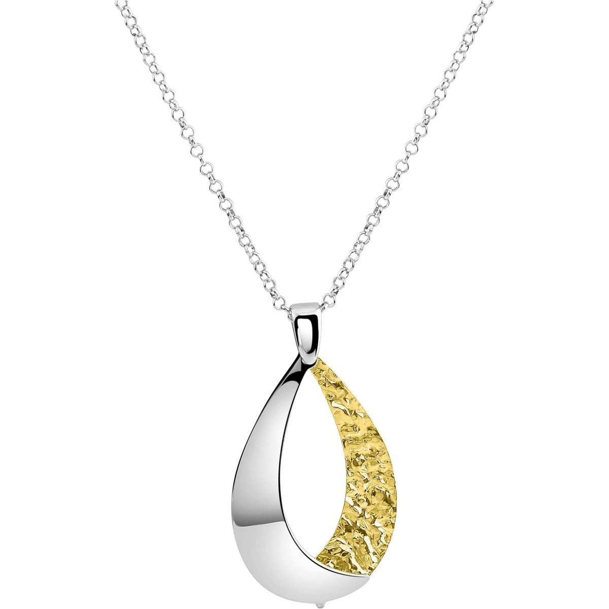 Bicolor Tropfenanhänger mit Kette