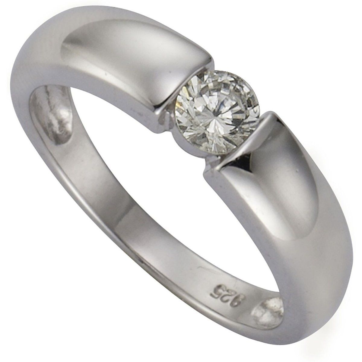 Eleganter Zirkonia-Ring in Spannoptik