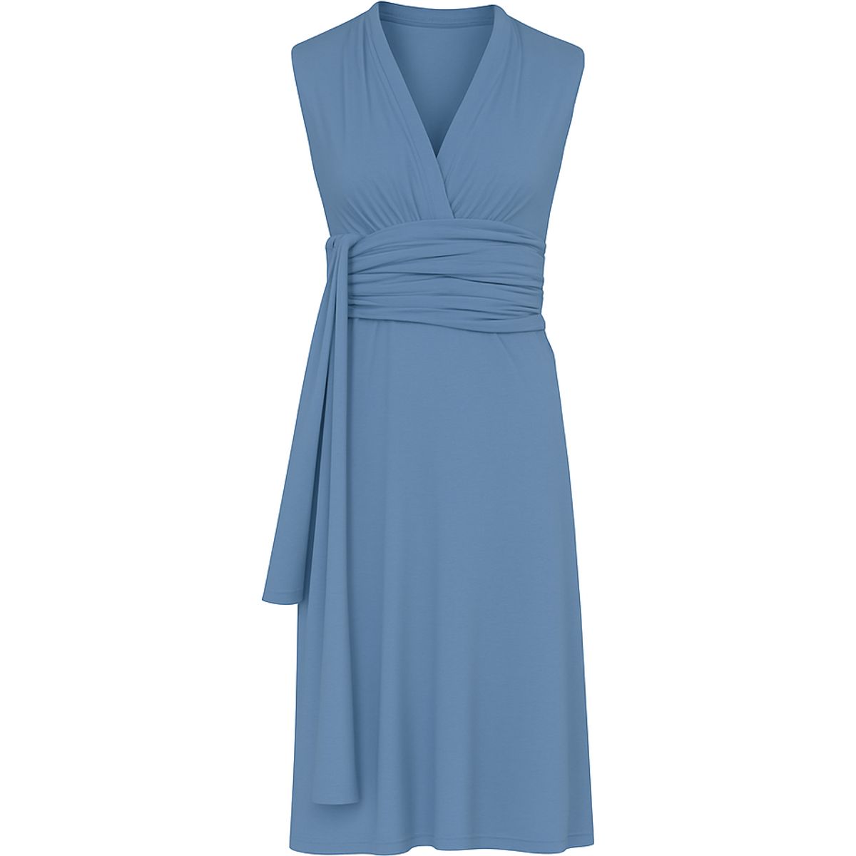 Ärmelloses Wickelkleid aus Jersey