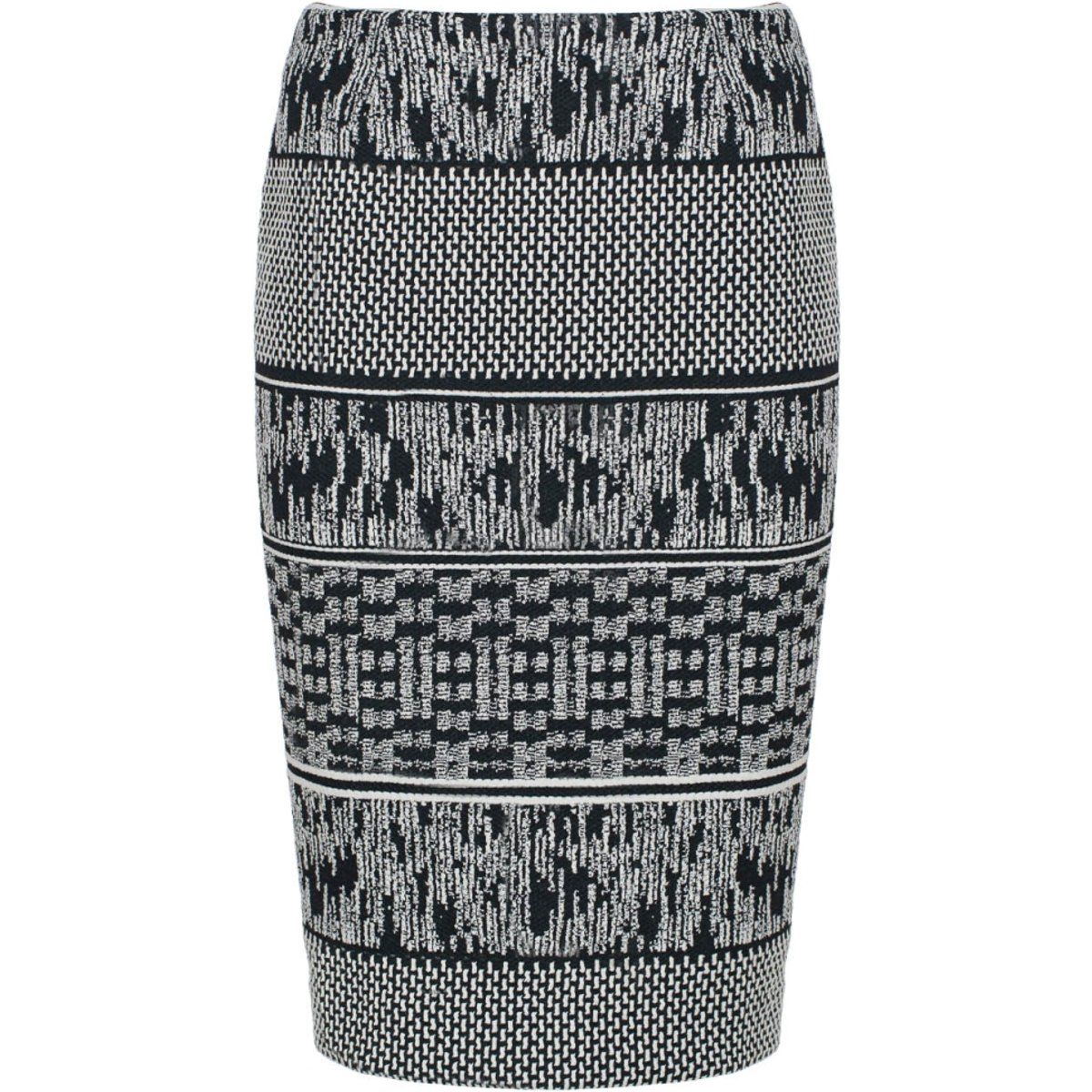 Midi-Bleistiftrock aus Jacquard-Gabardine