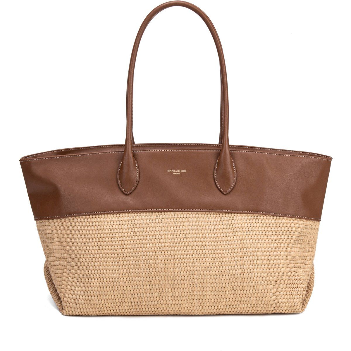 Shopper in gewebter Bast-Optik
