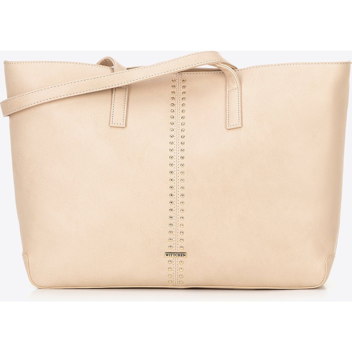Shopper aus Kunstleder mit Nieten