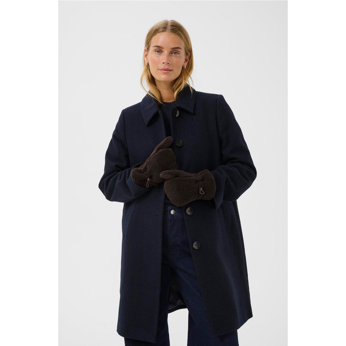 Strukturierte Teddy-Fleece Fäustlinge