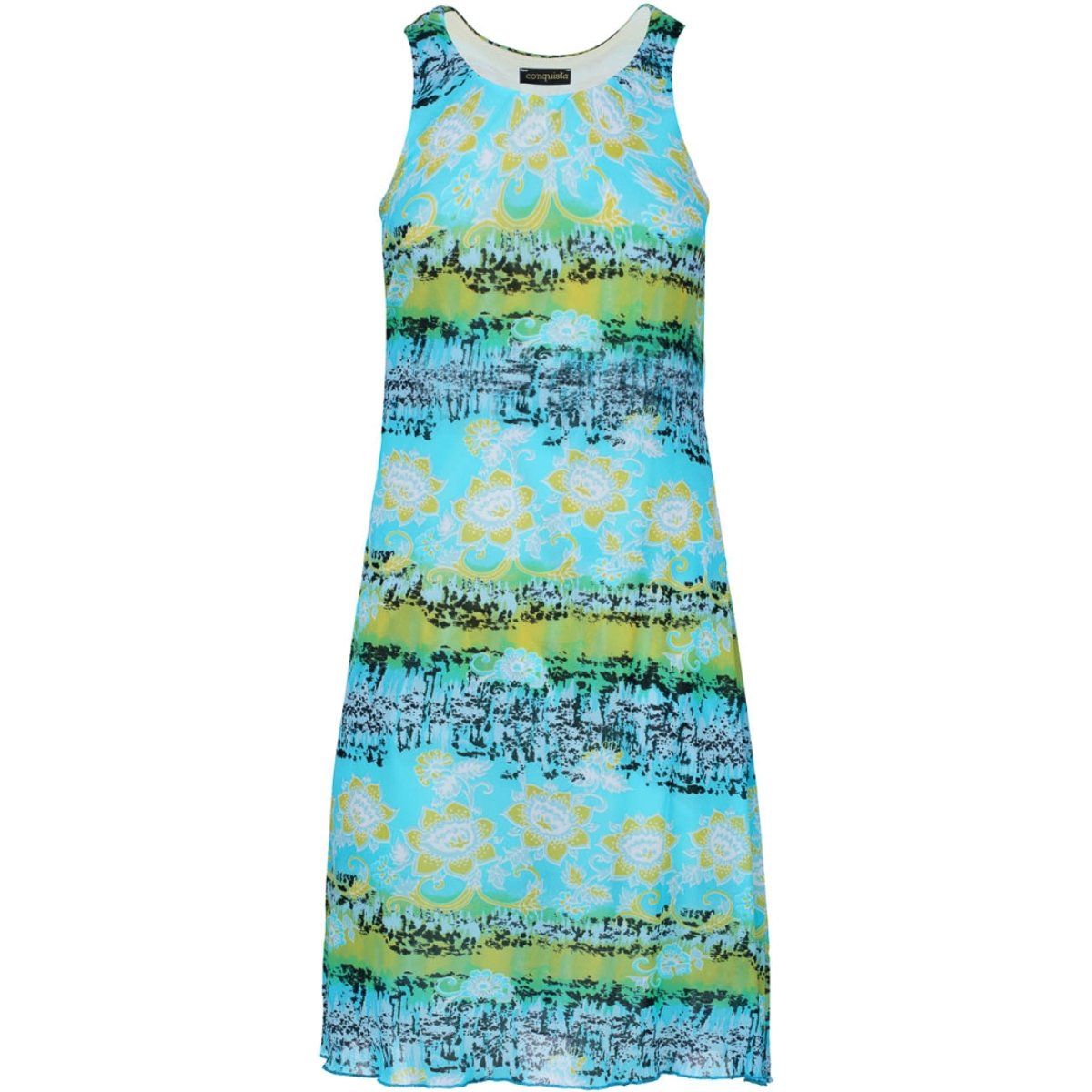 Leichtes Mesh-Sommerkleid mit Blumenmuster