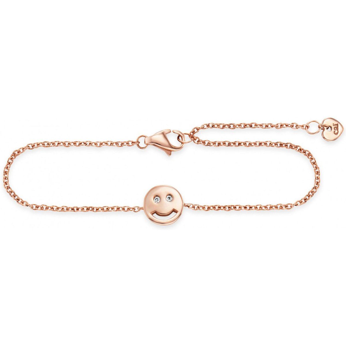 Rotvergoldetes Armband mit Smiley