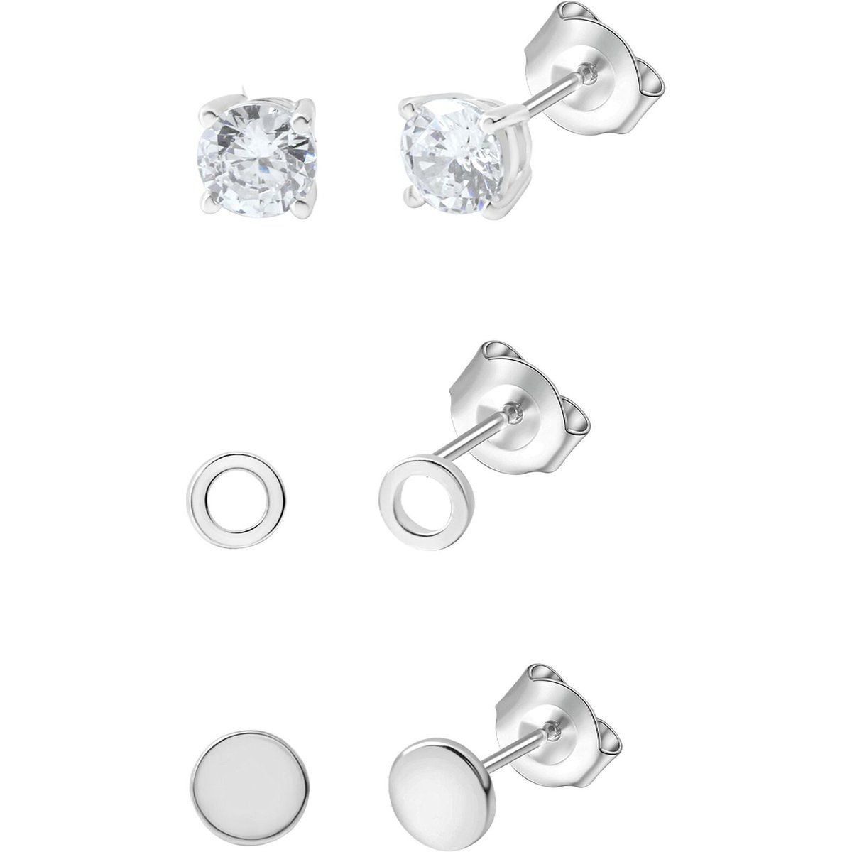 Minimalistisches Sterling-Silber-Ohrstecker-Set