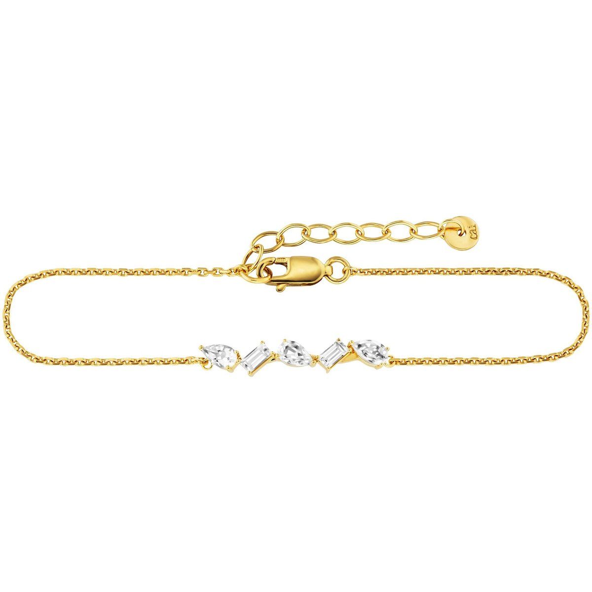 Vergoldetes Armband mit Weißtopas