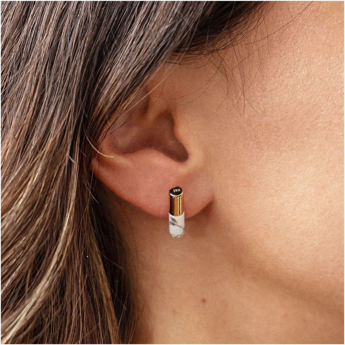 Minimalistische Geometrische Marblesque Ohrstecker