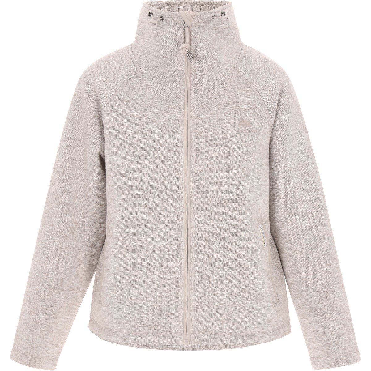 Melierte Microfleece-Jacke mit Reißverschluss